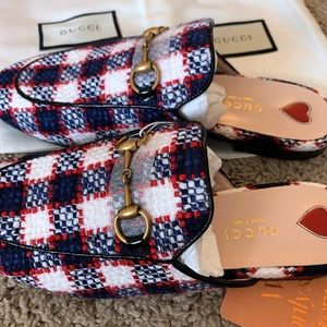 Gucci Princetown Tweed Flats